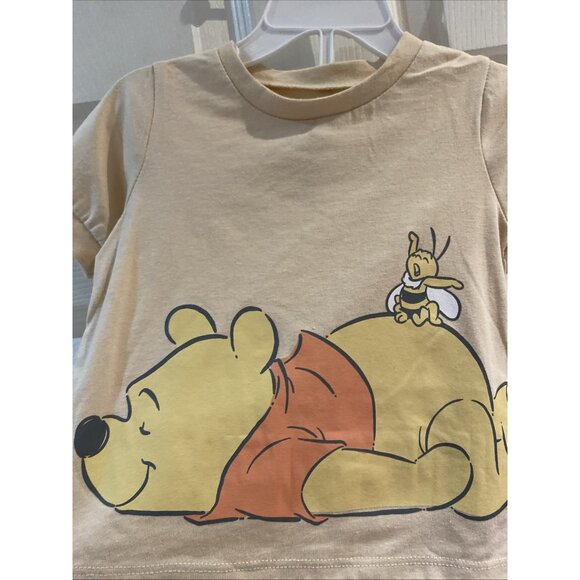 Disney Baby Winnie The Pooh Bee Infant 2 Pce Set T-Shirt Shorts Size 12-18 M - Picture 2 of 9